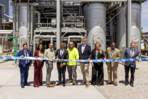 KC Water and City officals cutting the ribbon at the Biosolids Plant on 5.6.26